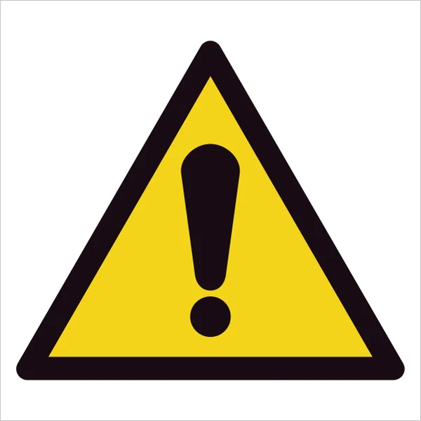 ISO 7010 W001 General warning sign sign — Warning / Hazard safety pictogram