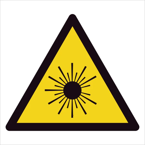 ISO 7010 W004 Laser beam sign — Warning / Hazard safety pictogram