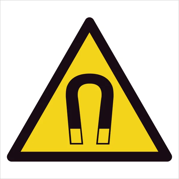 ISO 7010 W006 Magnetic field sign — Warning / Hazard safety pictogram
