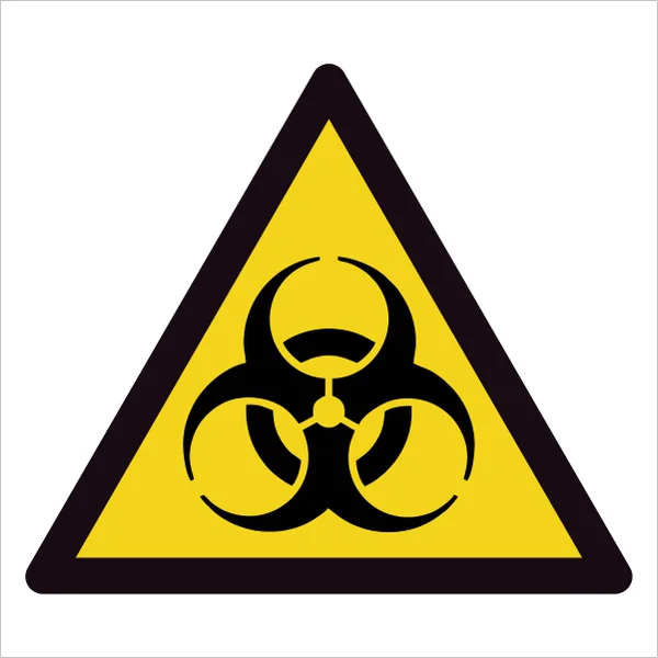 ISO 7010 W009 Biological hazard sign — Warning / Hazard safety pictogram
