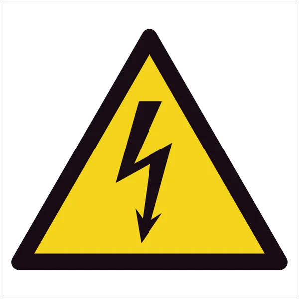 ISO 7010 W012 Electricity sign — Warning / Hazard safety pictogram