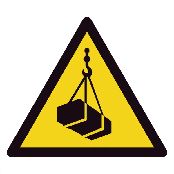 ISO 7010 W015 Overhead load sign — Warning / Hazard safety pictogram