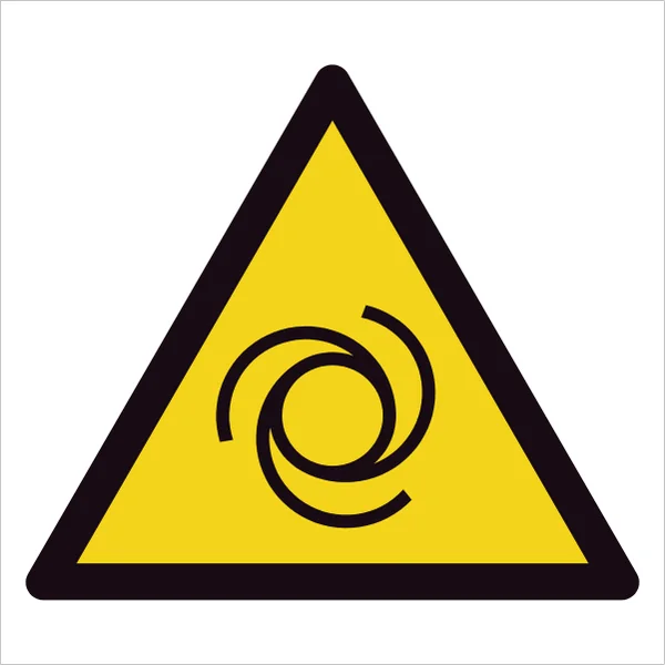 ISO 7010 W018 Automatic start-up sign — Warning / Hazard safety pictogram