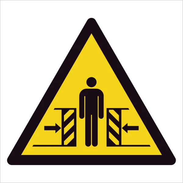 ISO 7010 W019 Crushing sign — Warning / Hazard safety pictogram