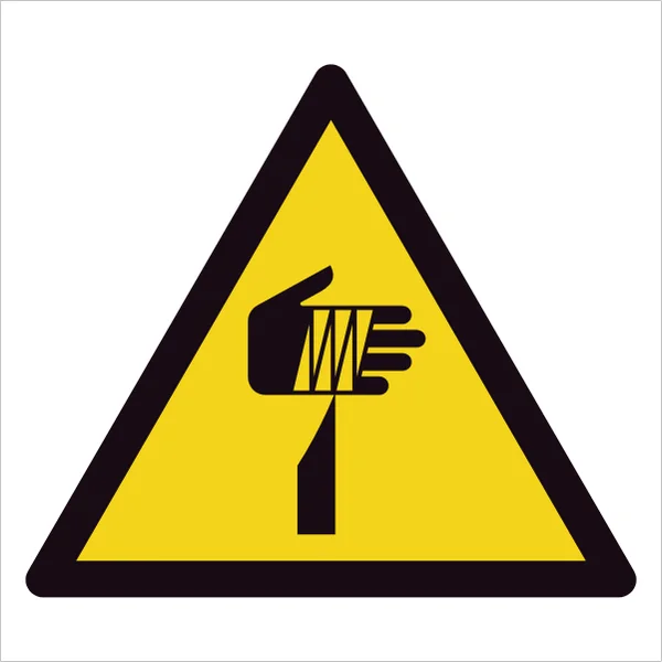 ISO 7010 W022 Sharp element sign — Warning / Hazard safety pictogram
