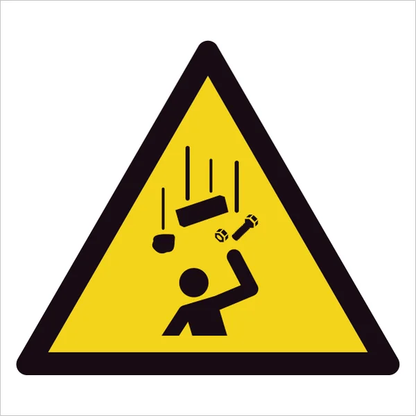 ISO 7010 W035 Falling objects sign — Warning / Hazard safety pictogram