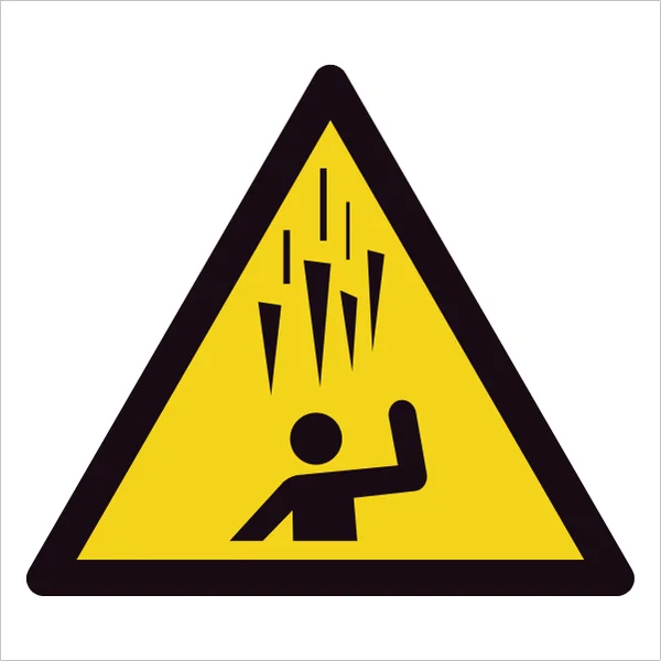 ISO 7010 W039 Falling ice sign — Warning / Hazard safety pictogram