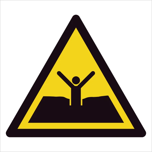 ISO 7010 W061 Quicksand or mud/deep mud or silt sign — Warning / Hazard safety pictogram
