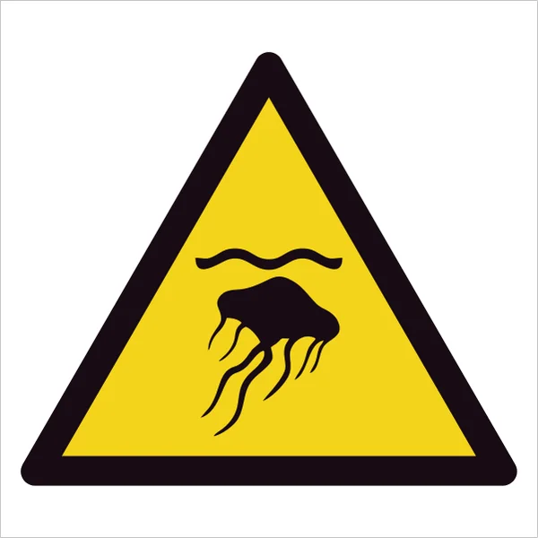 ISO 7010 W069 Jellyfish sign — Warning / Hazard safety pictogram