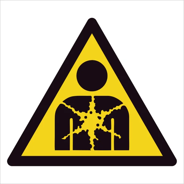 ISO 7010 W071 Substance or mixture presenting a health hazard sign — Warning / Hazard safety pictogram
