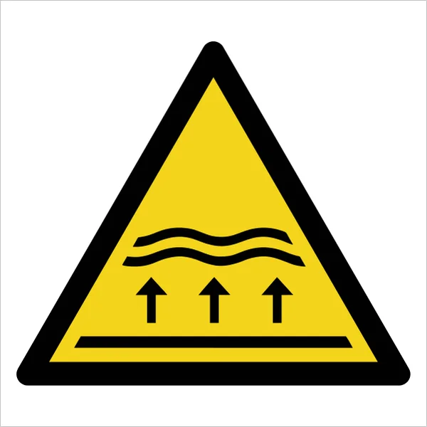 ISO 7010 W077 Flood zone sign — Warning / Hazard safety pictogram