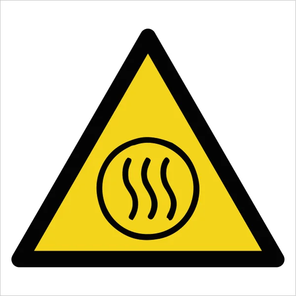 ISO 7010 W079 Hot content sign — Warning / Hazard safety pictogram