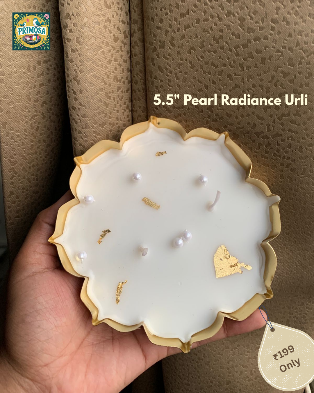 Pearl Radiance Lotus Urli 5.5 Inches | Primosa