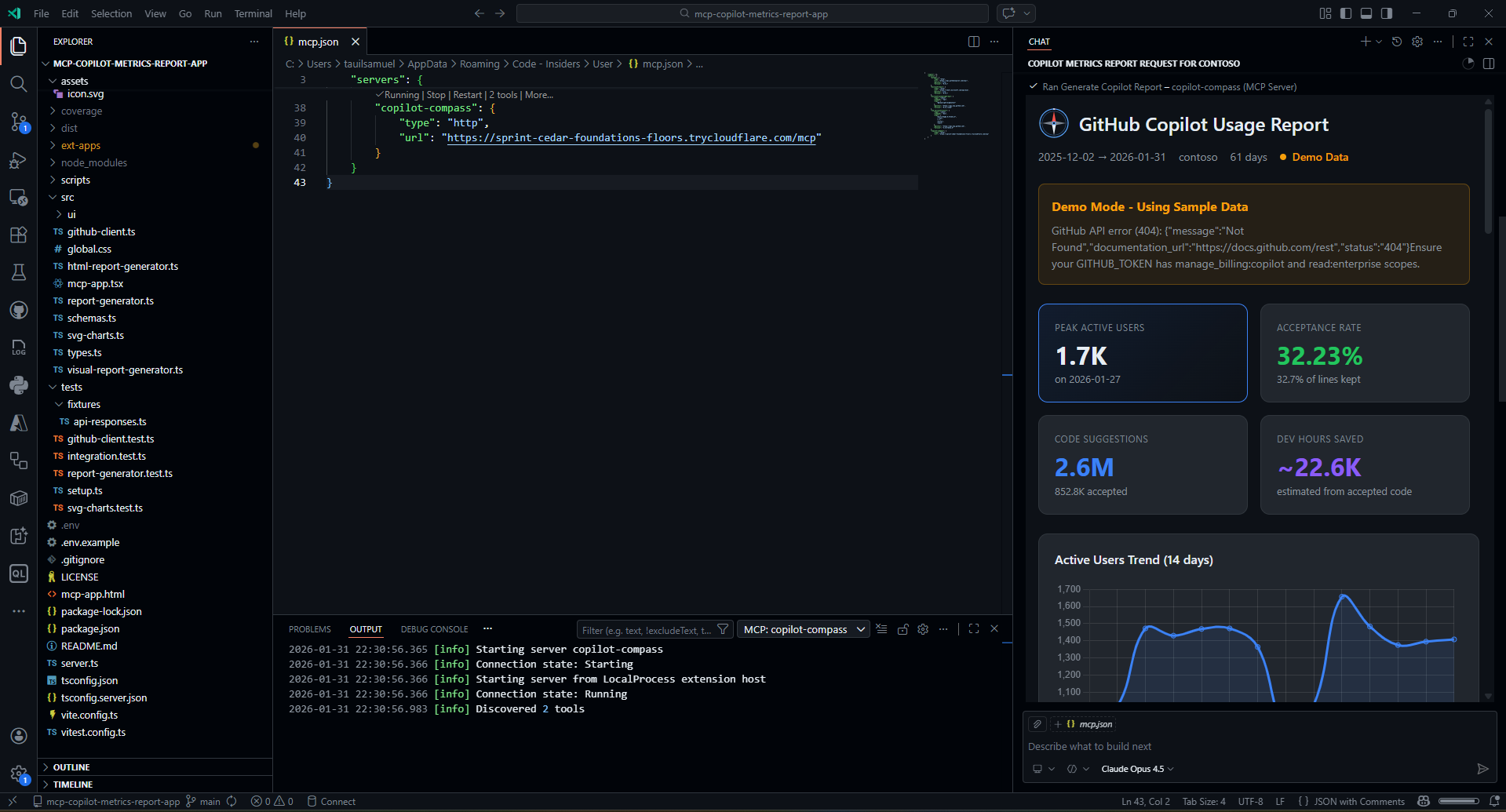 Copilot Compass - AI-powered metrics dashboard