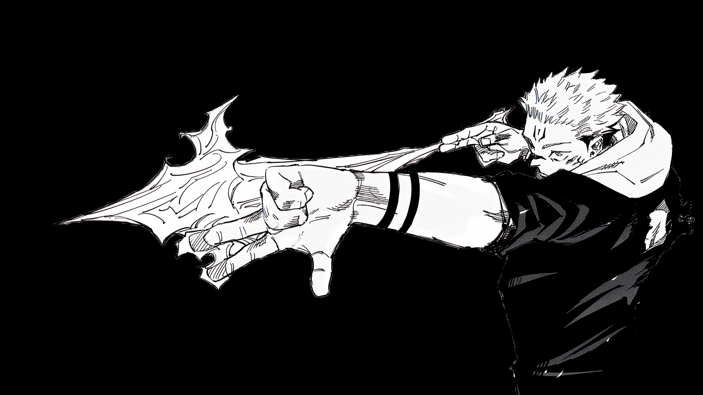 Sukuna dramatically pointing at /dev/urandom like it just insulted his mother.