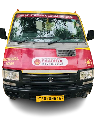 Safe school bus transportation service at Saadhya School Miyapur