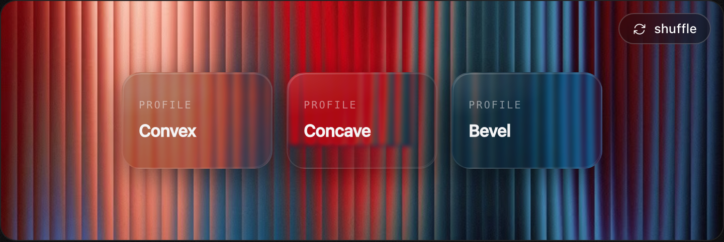 Edge profiles: convex, concave, bevel