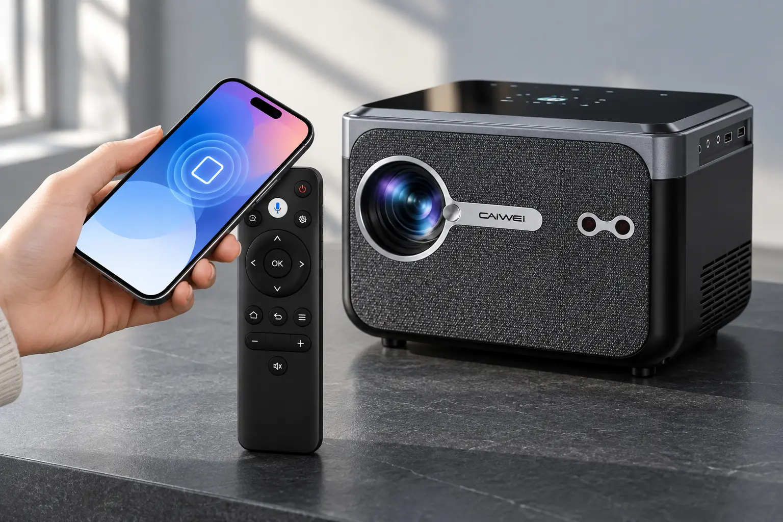 NFC-управление проектором CAIWEI LED-310 со смартфона