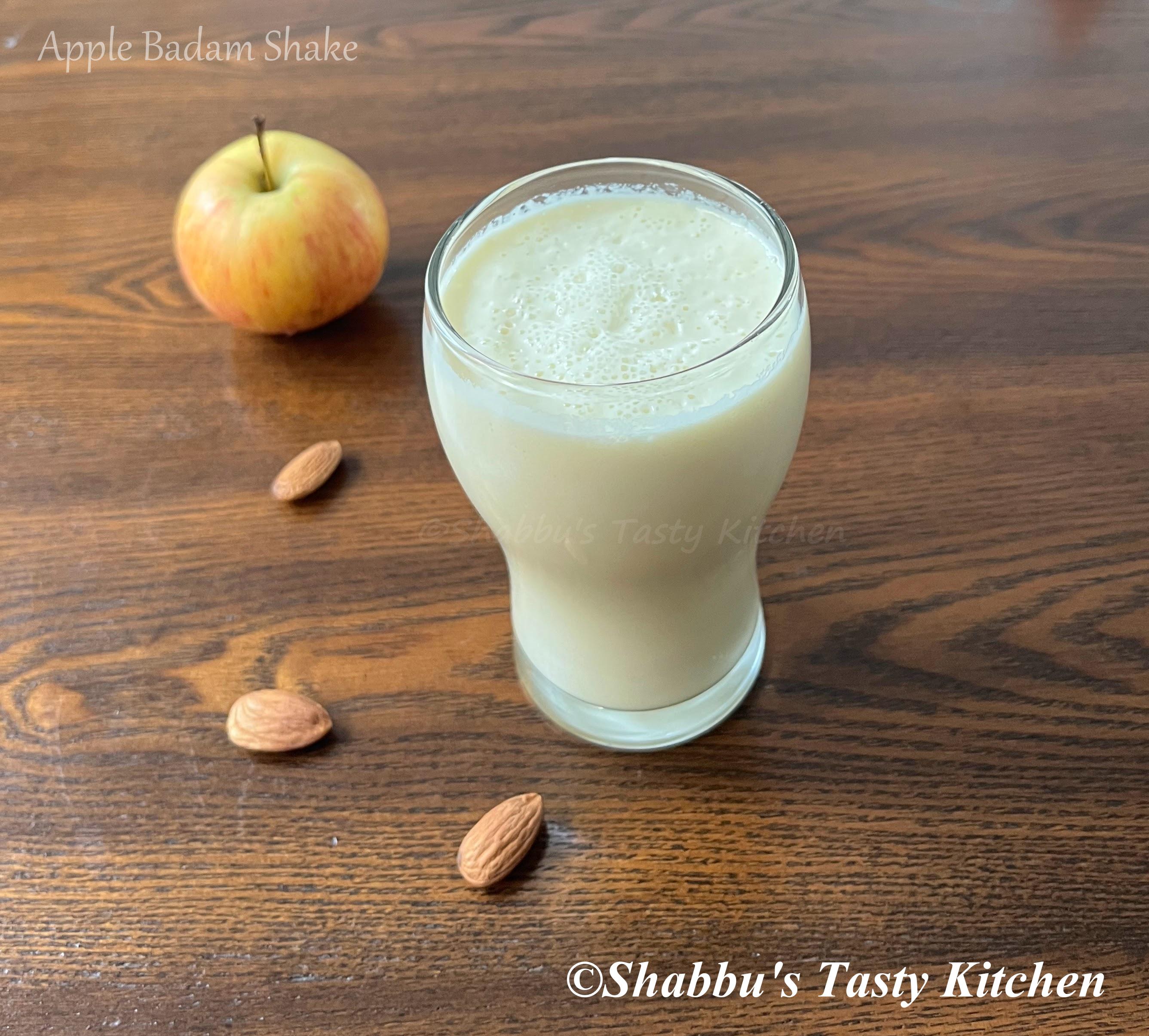 apple-almond-badam-milkshake