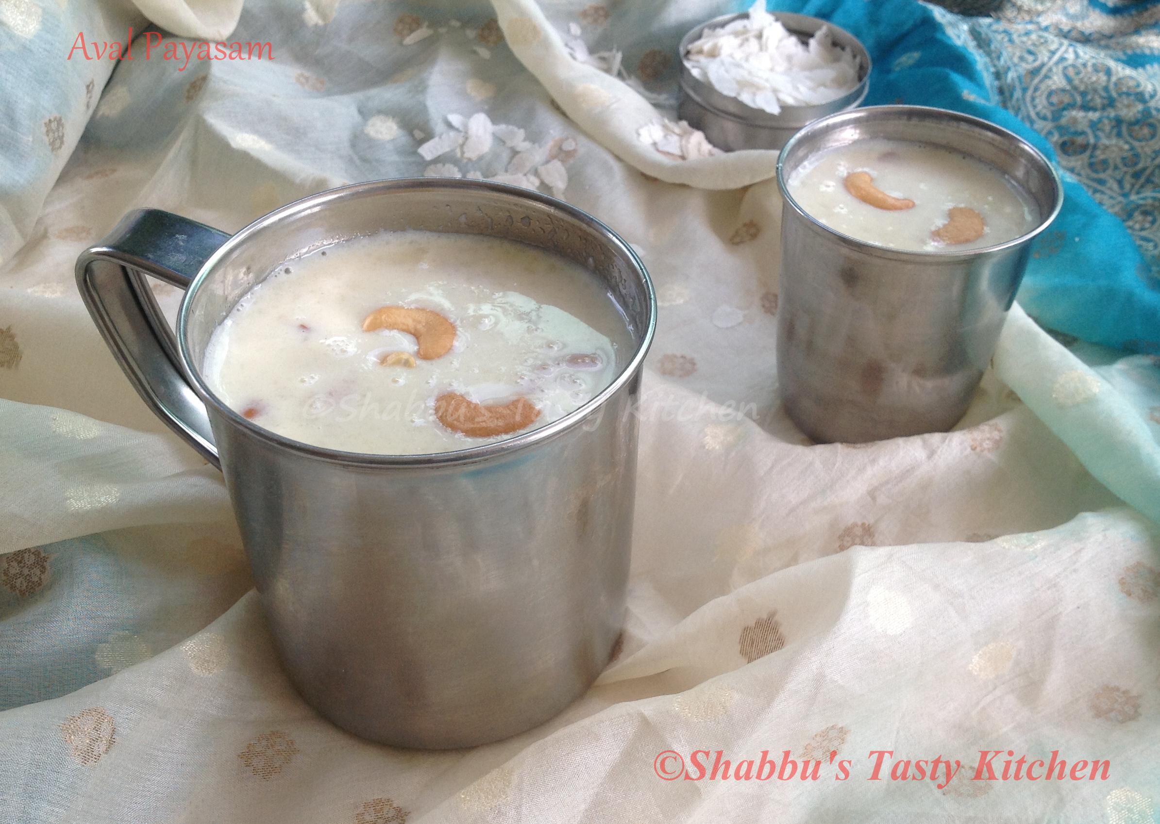 aval-payasam-rice-flakes-payasa