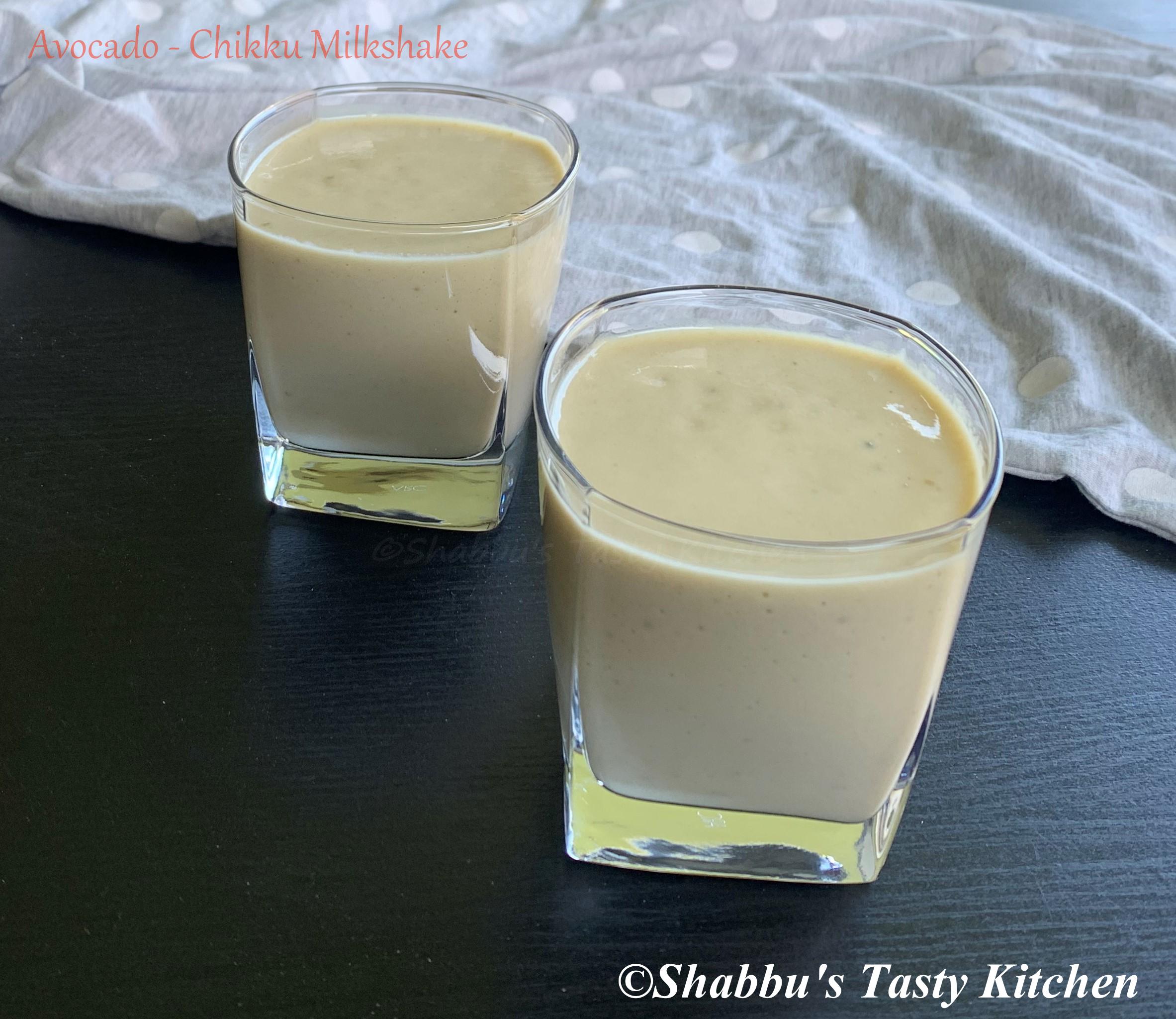 avocado-chikku-sapota-milkshake