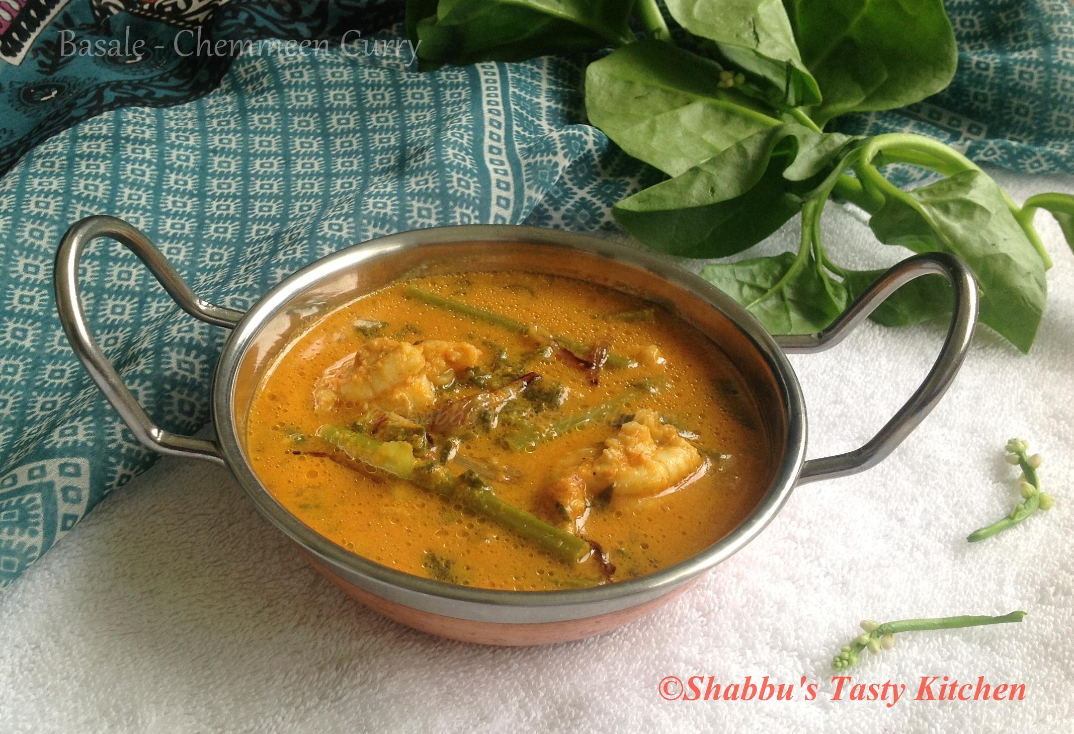 basale-chemmeen-curry-malabar-spinac