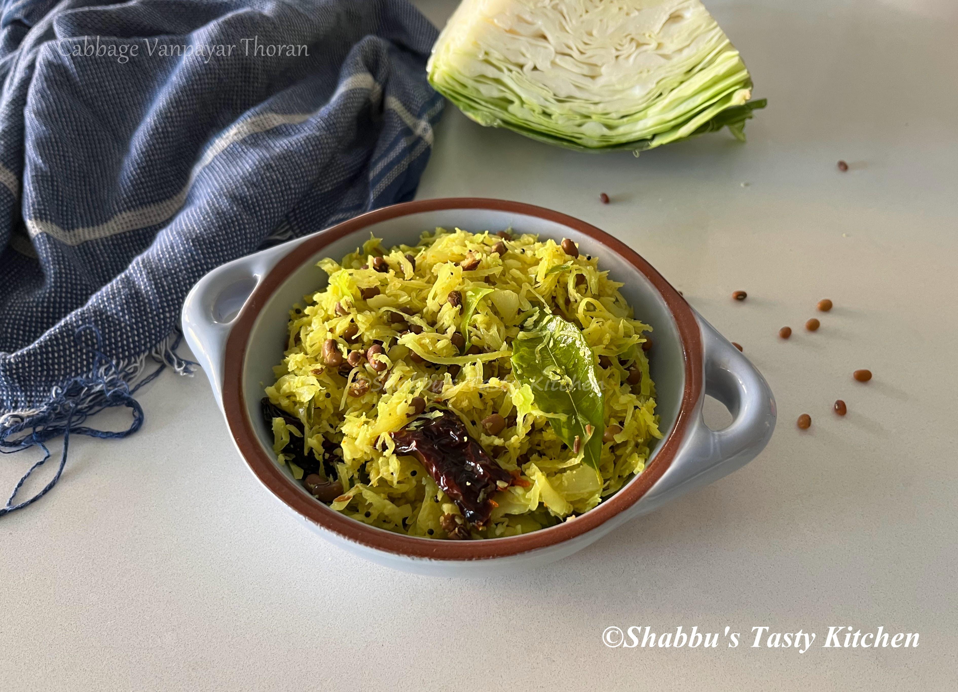 cabbage-vanpayar-red-beans-thoran