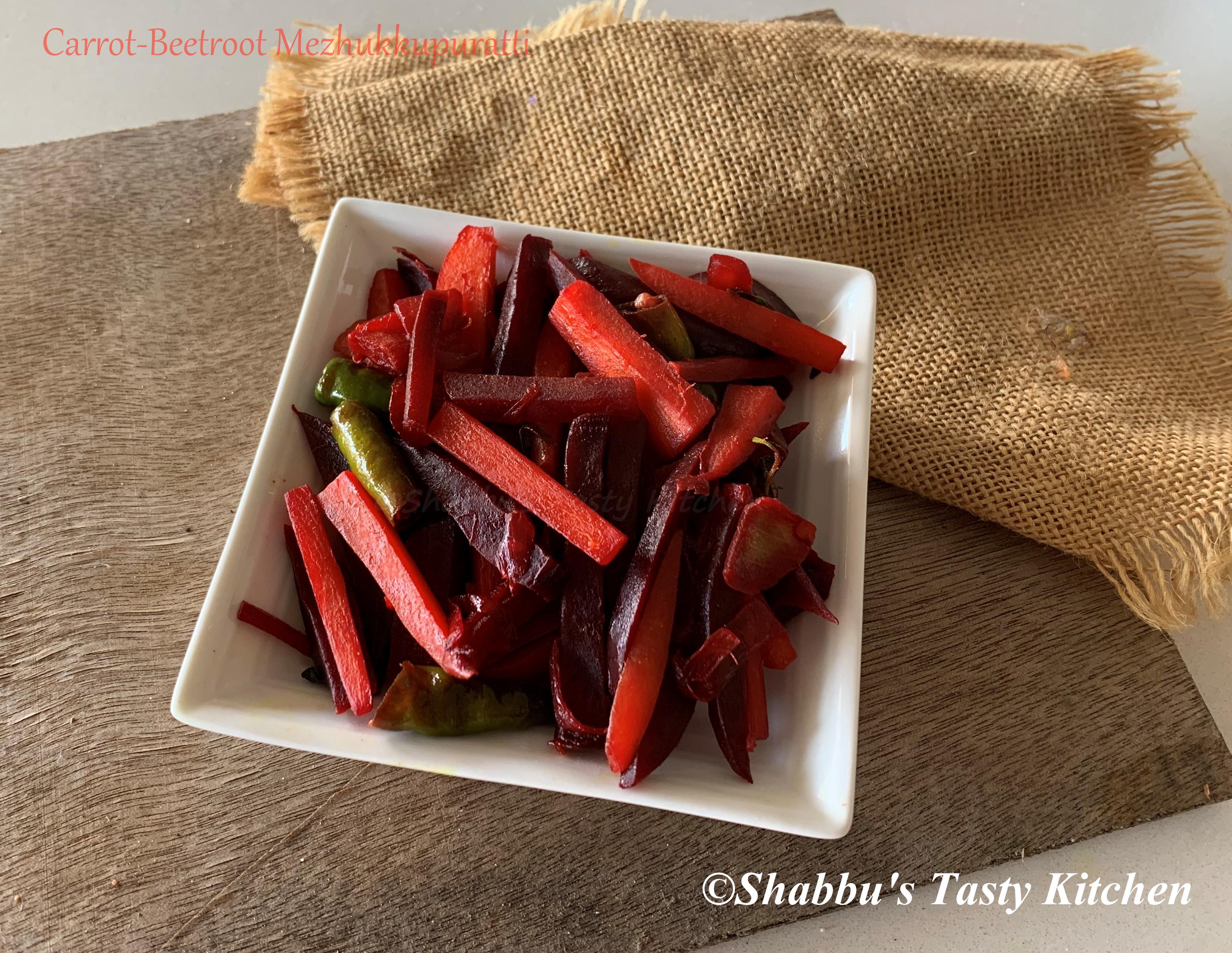 carrot-beetroot-mezhukkupuratti-stir-fry