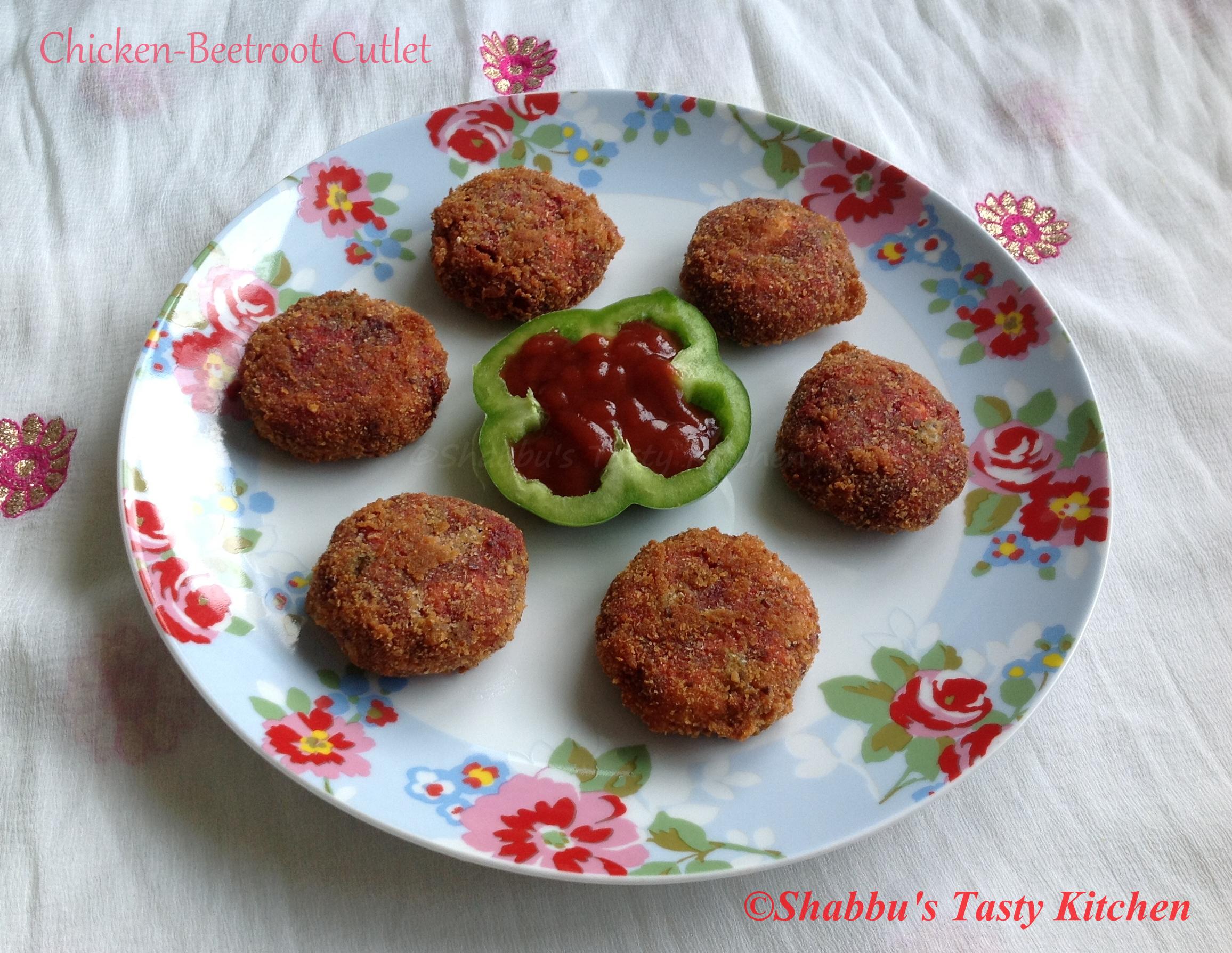 chicken-beetroot-cutle