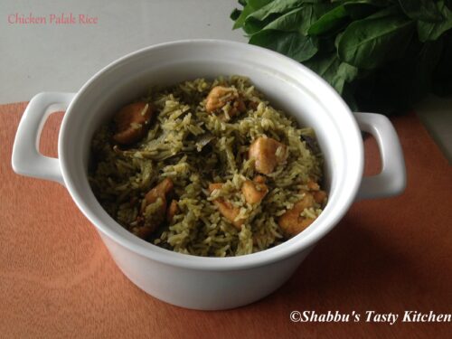 chicken-spinach-palak-rice