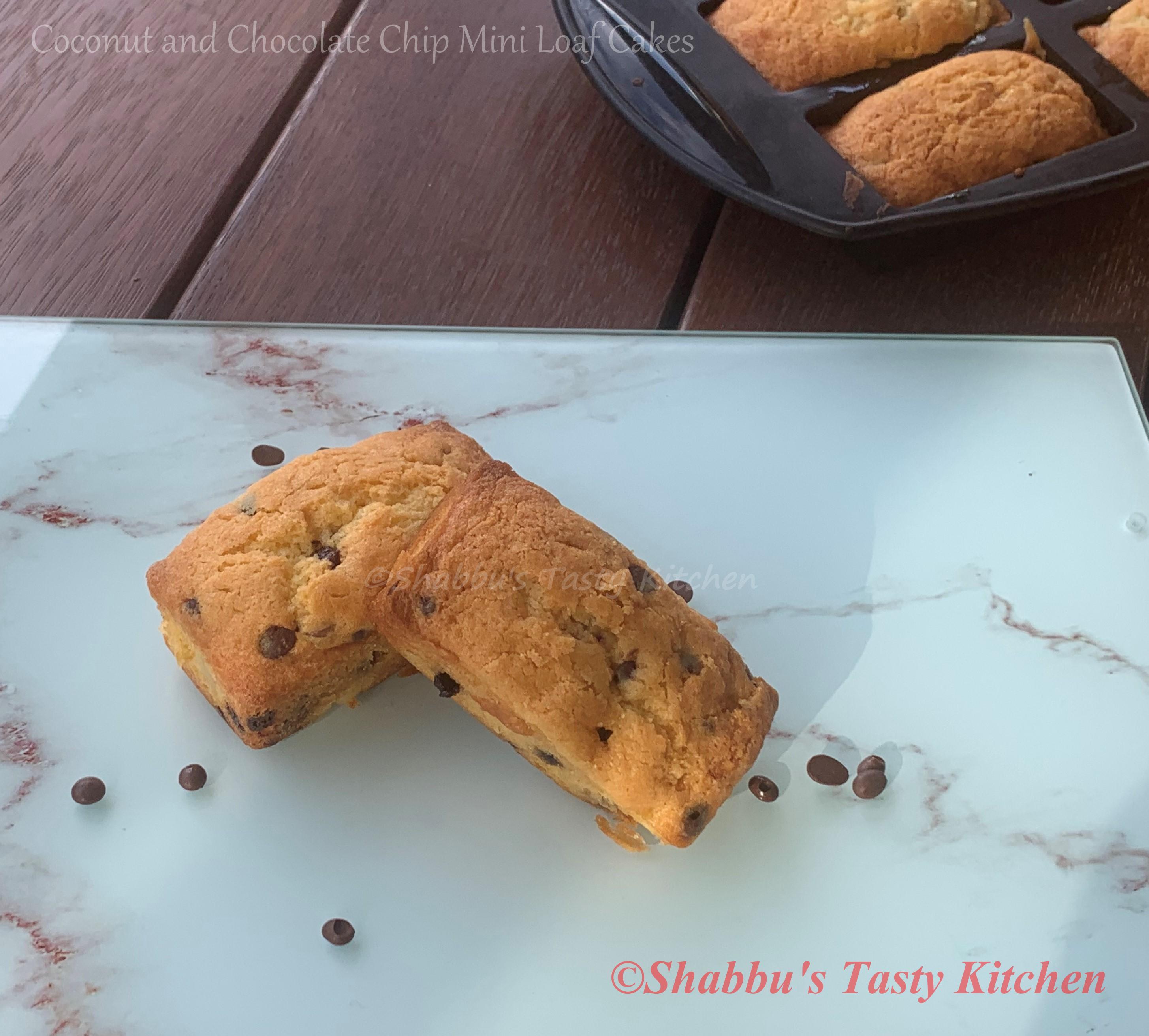 coconut-and-chocolate-chip-mini-loaf-cakes