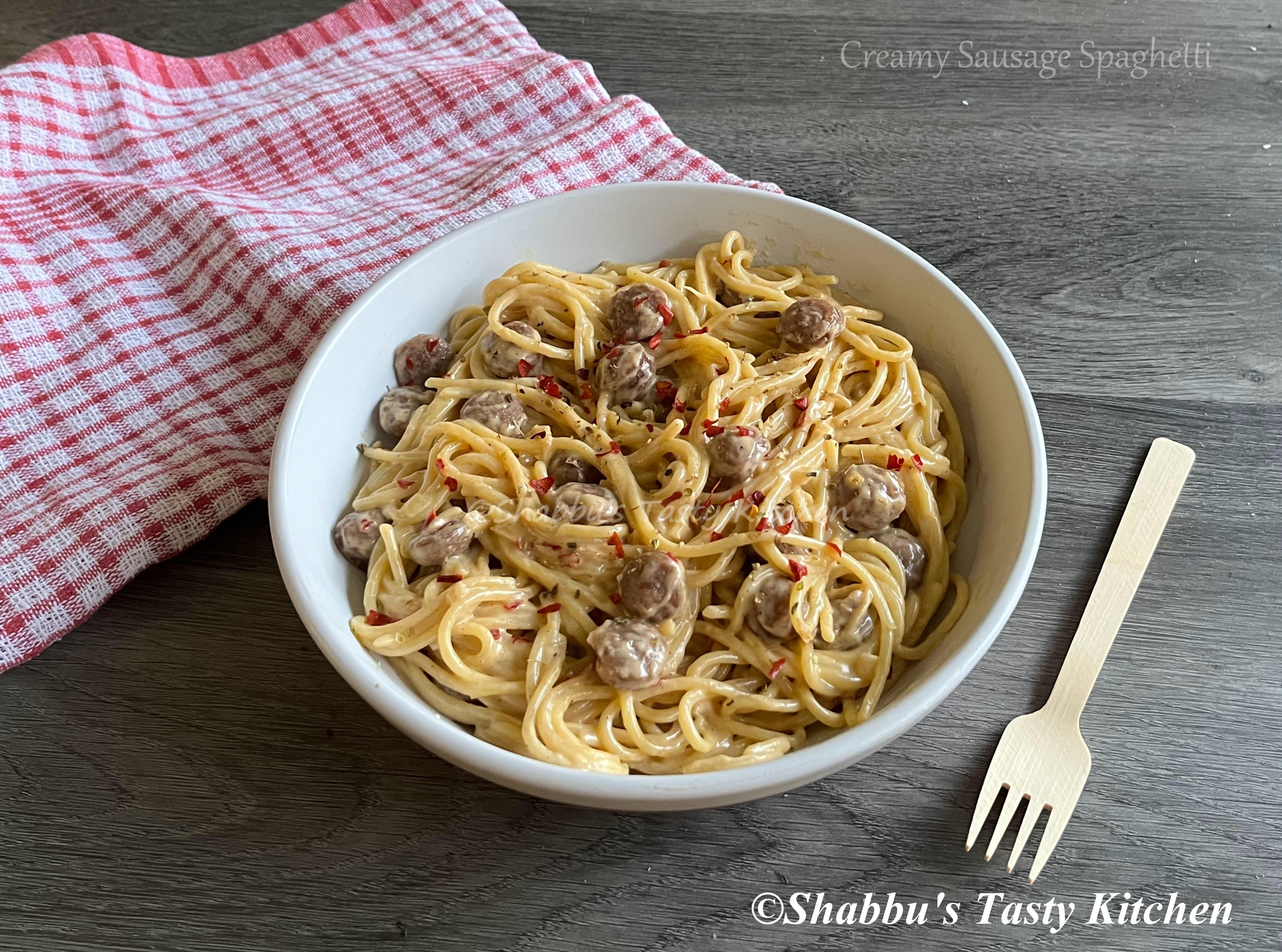 creamy-sausage-spaghetti