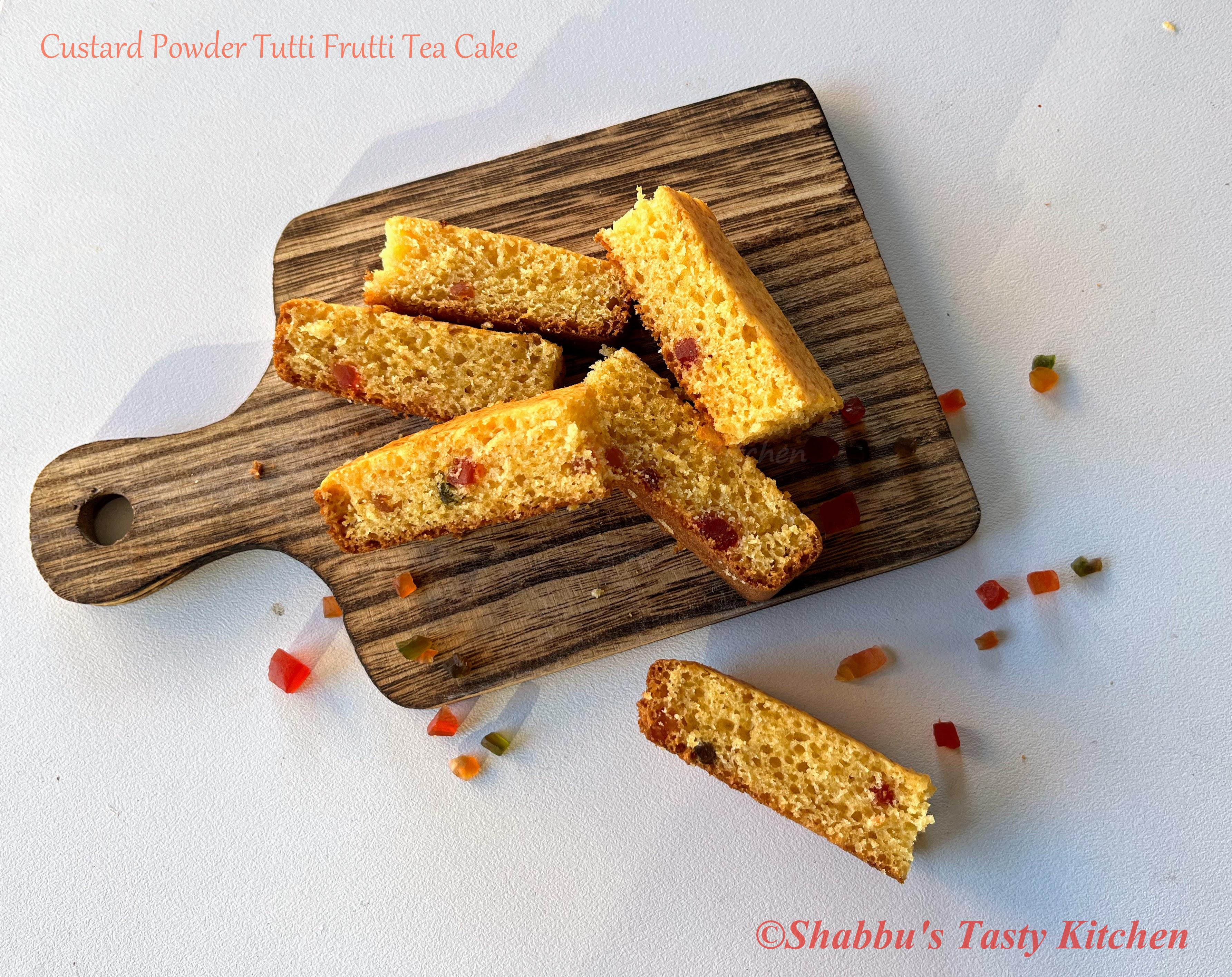 custard-powder-tutti-frutti-tea-cake