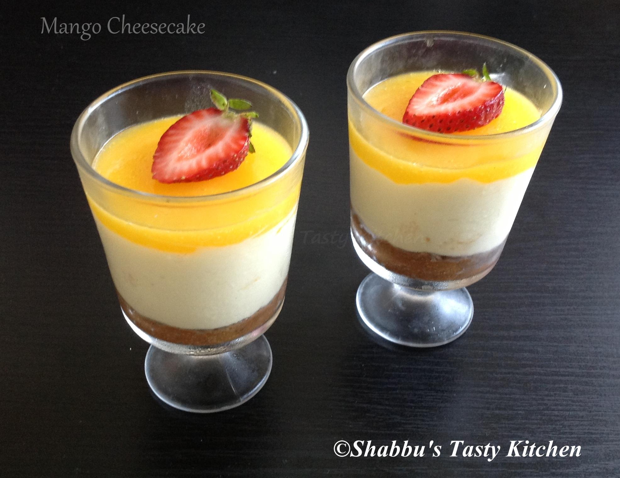 eggless-no-bake-mango-cheesecake