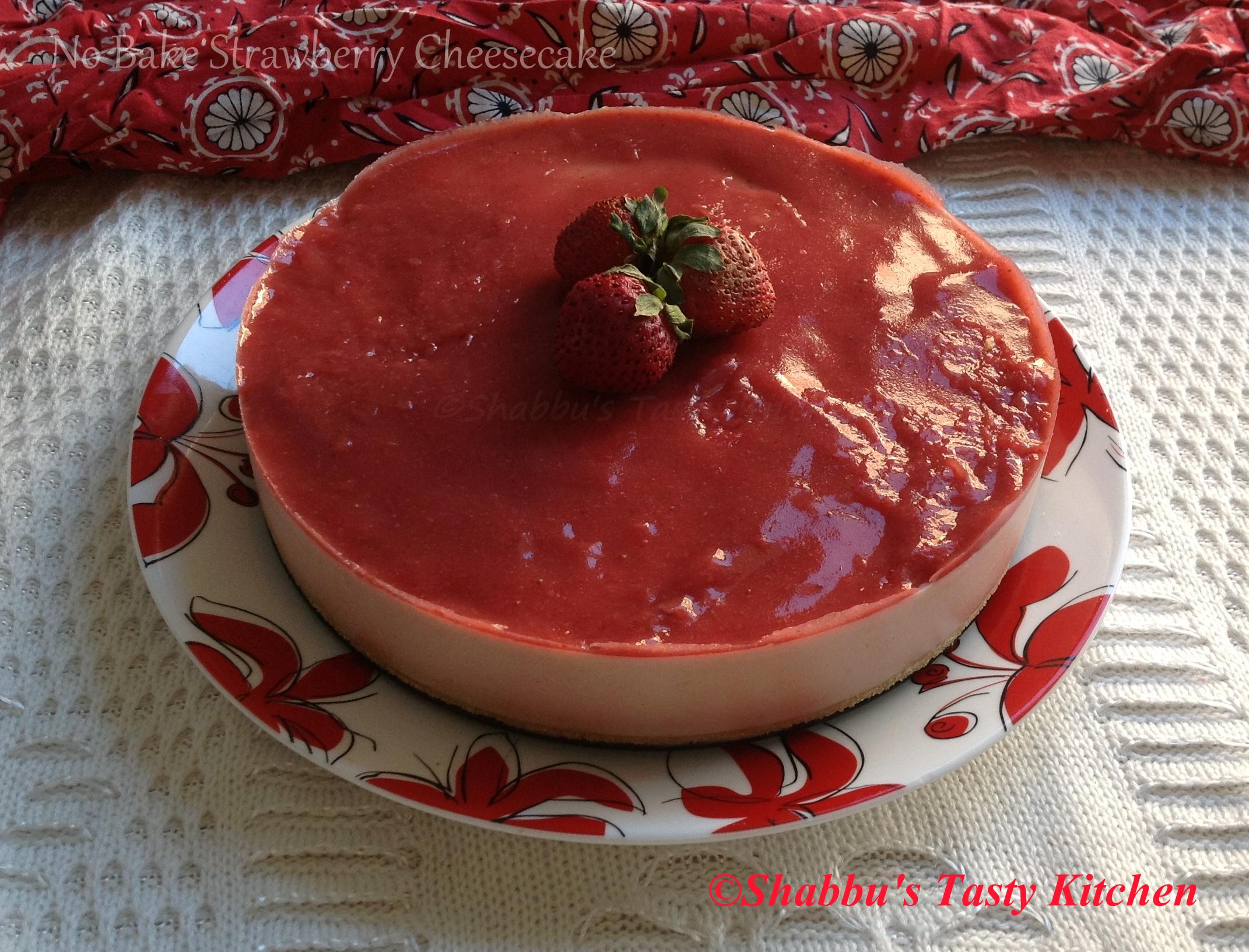 eggless-no-bake-strawberry-cheesecake