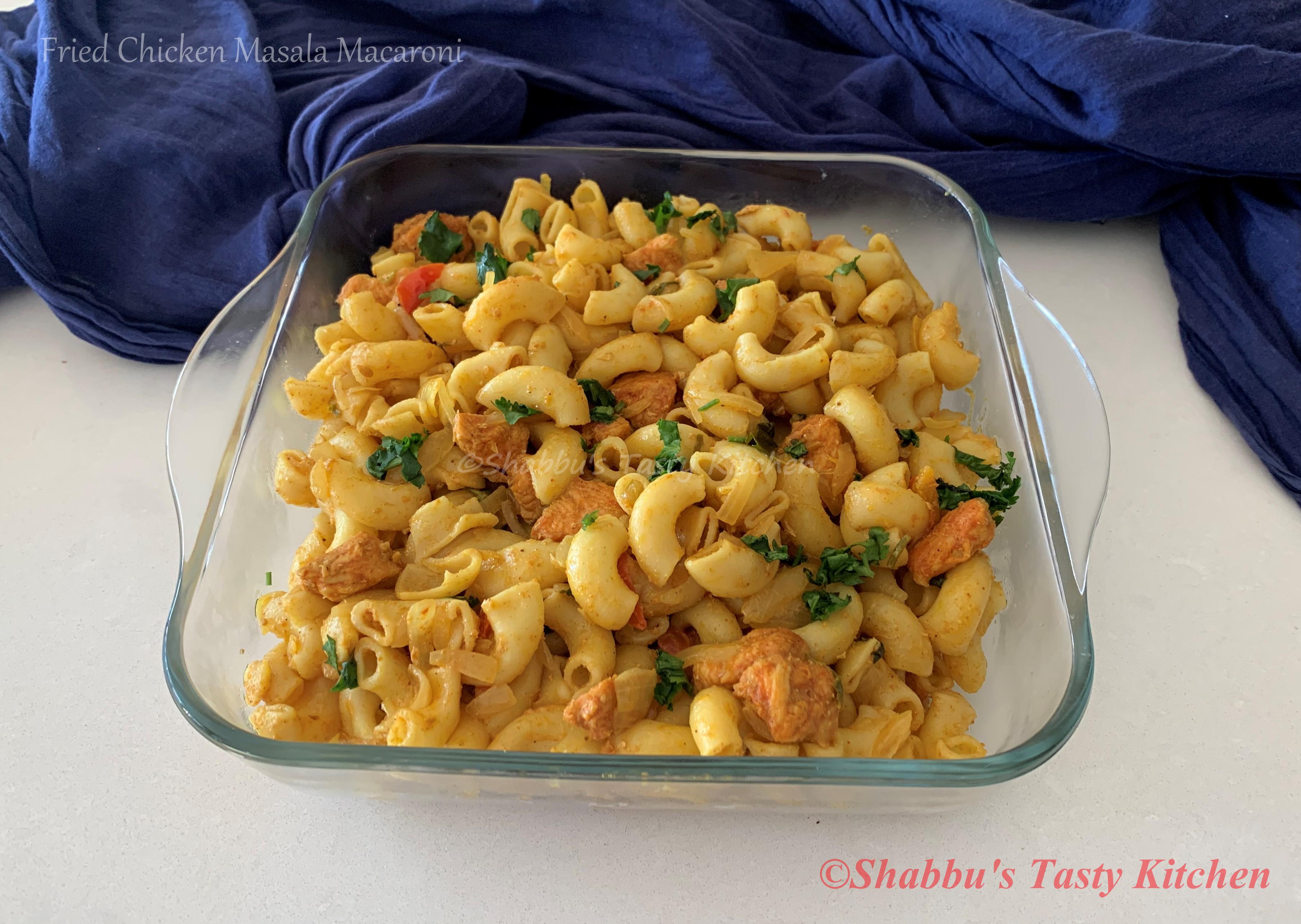 fried-chicken-masala-macaroni