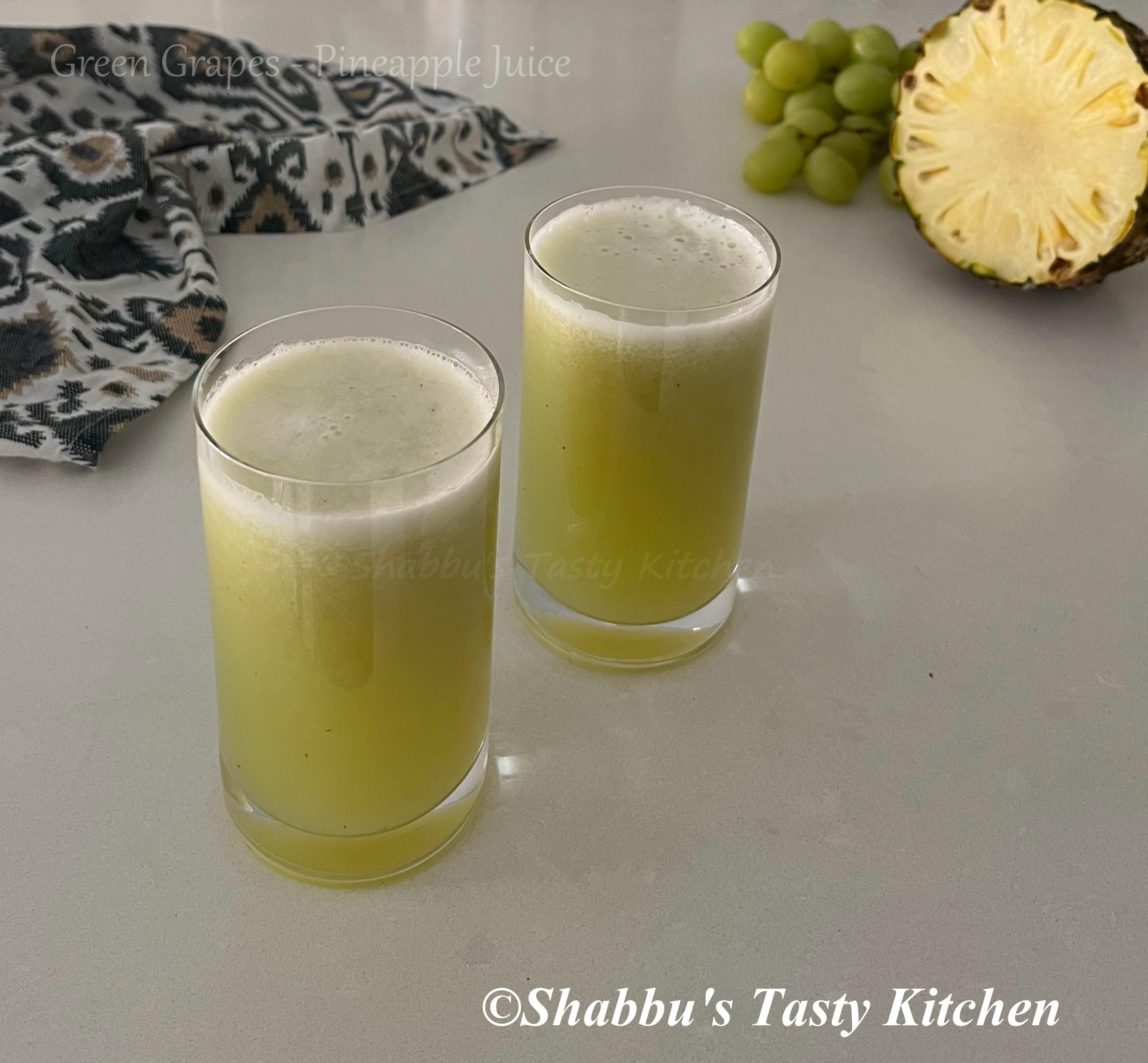 green-grapes-pineapple-juice
