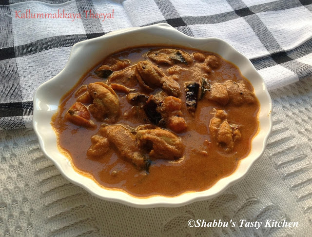 kallummakkaya-theeyal-mussels-cooked-in