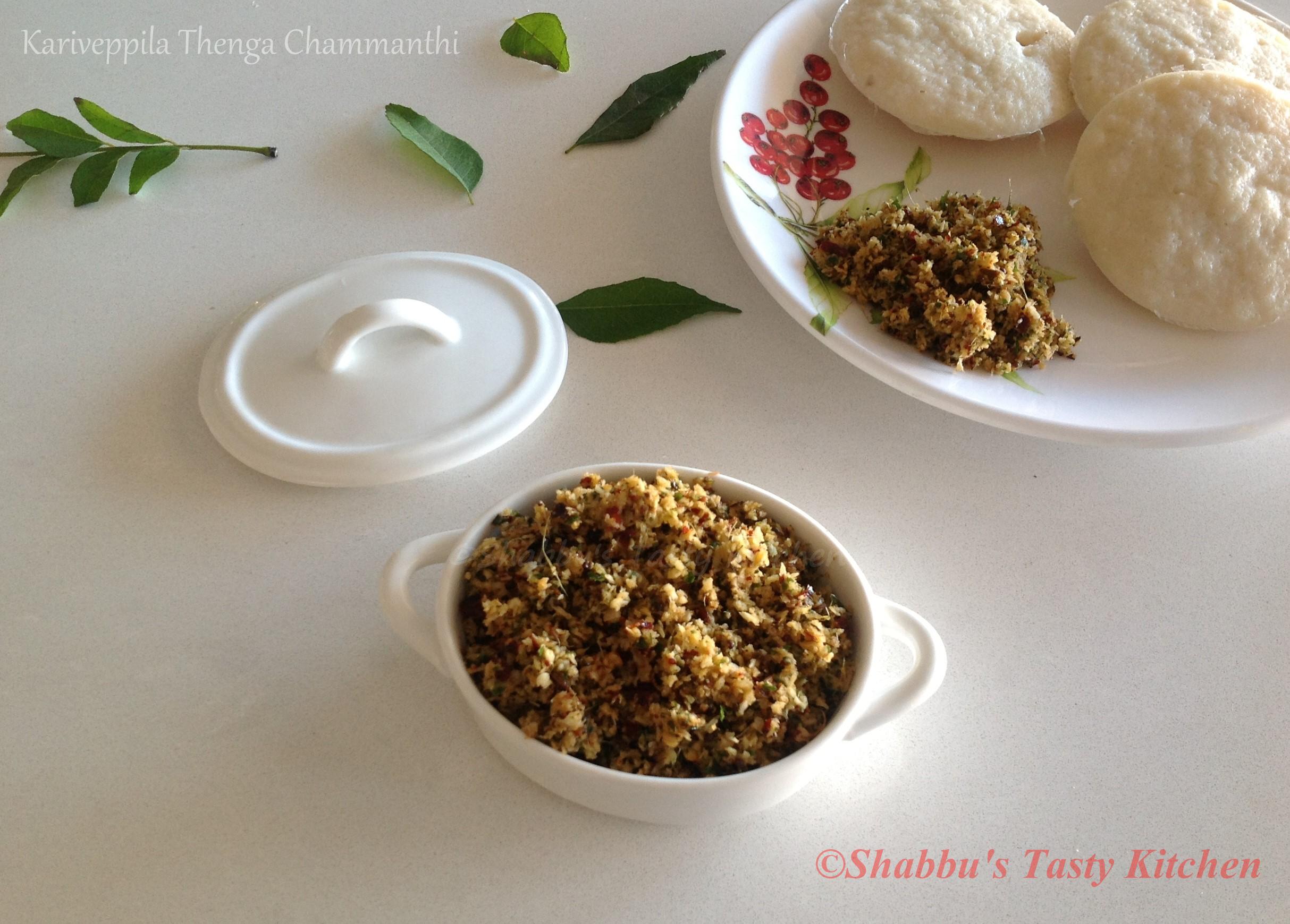 kariveppila-thenga-chammanthi-curry