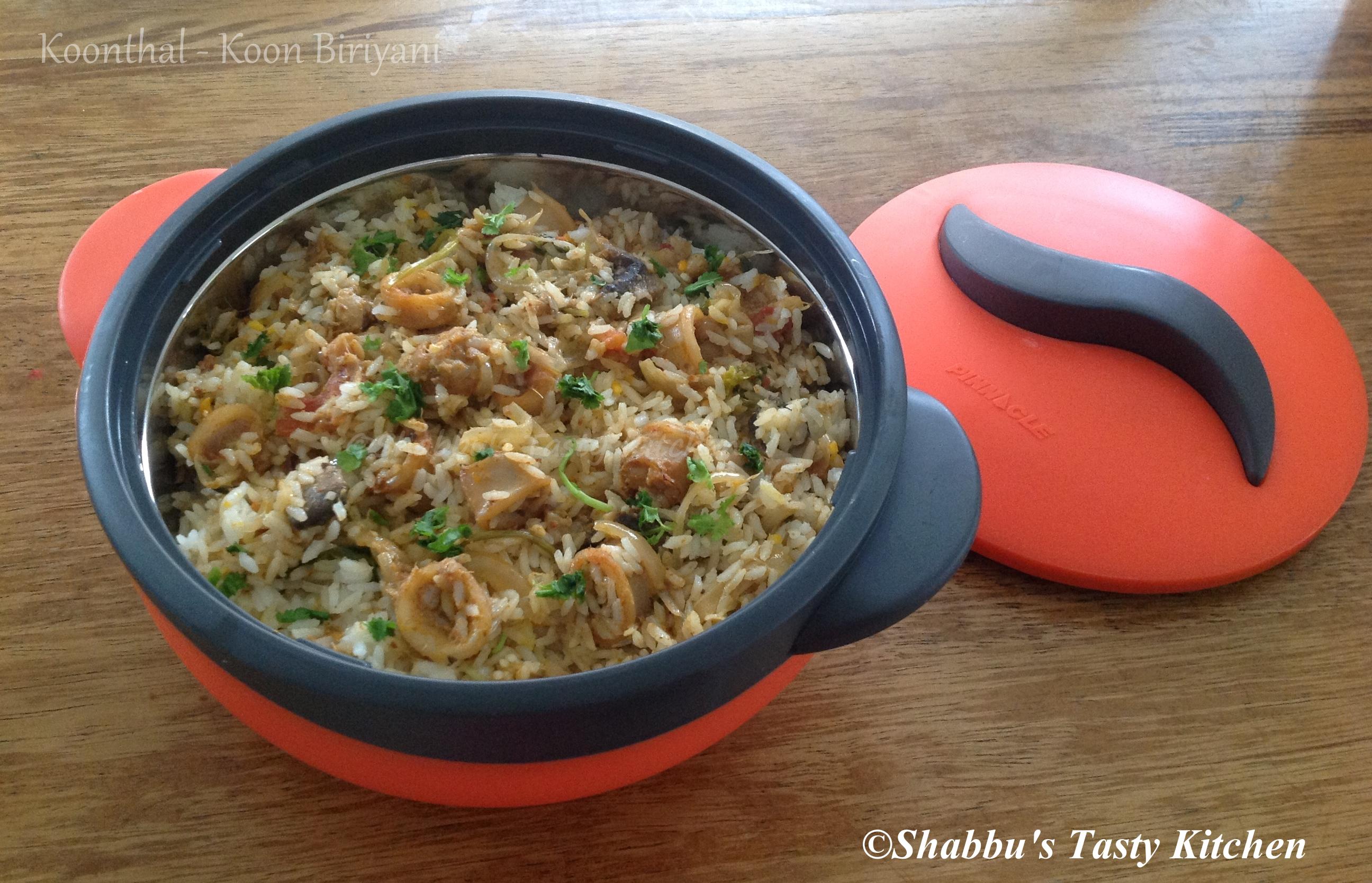 koonthal-koon-biriyani-squid-mushroo