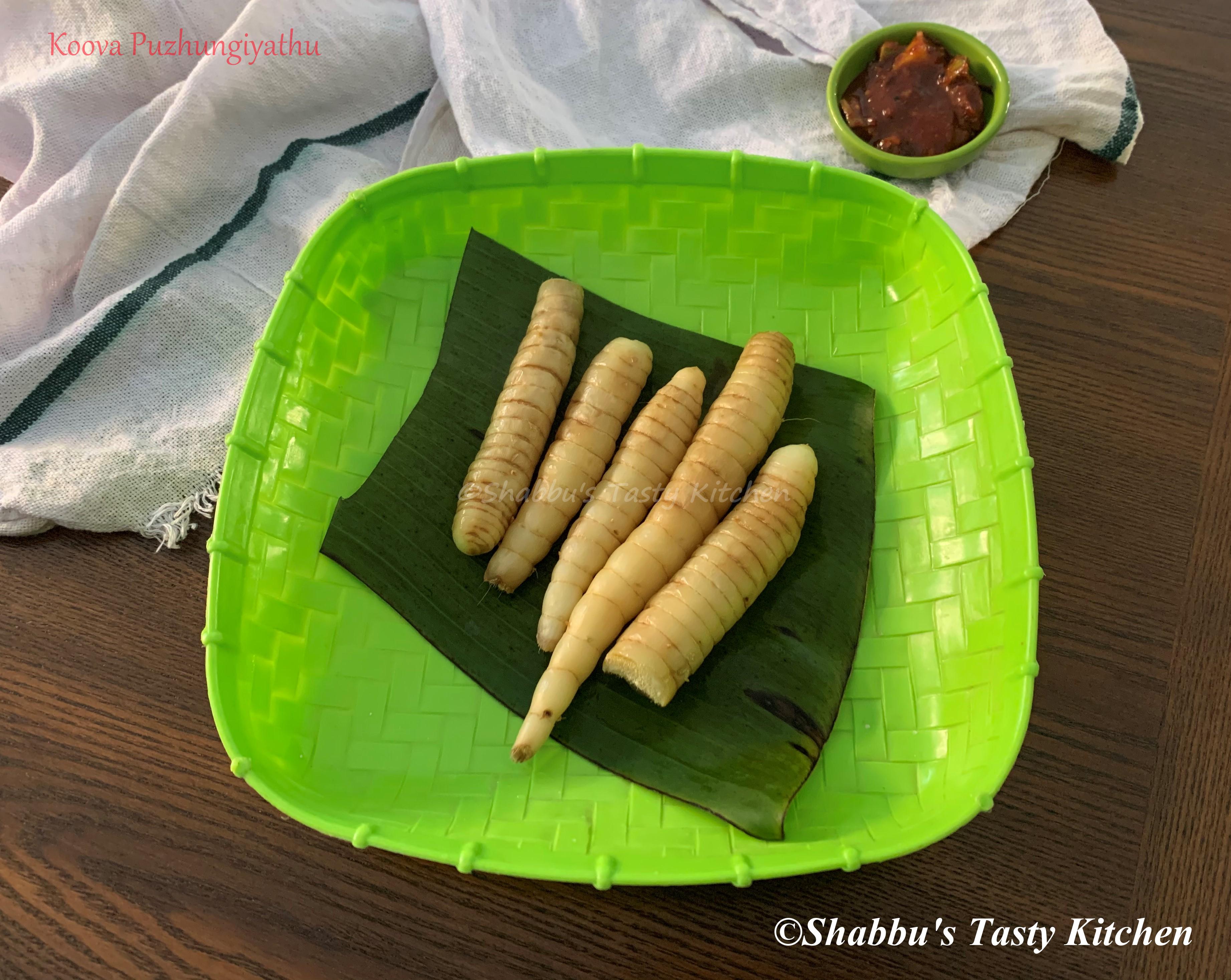 koova-kizhangu-puzhungiyathu-boiled-arrowroot