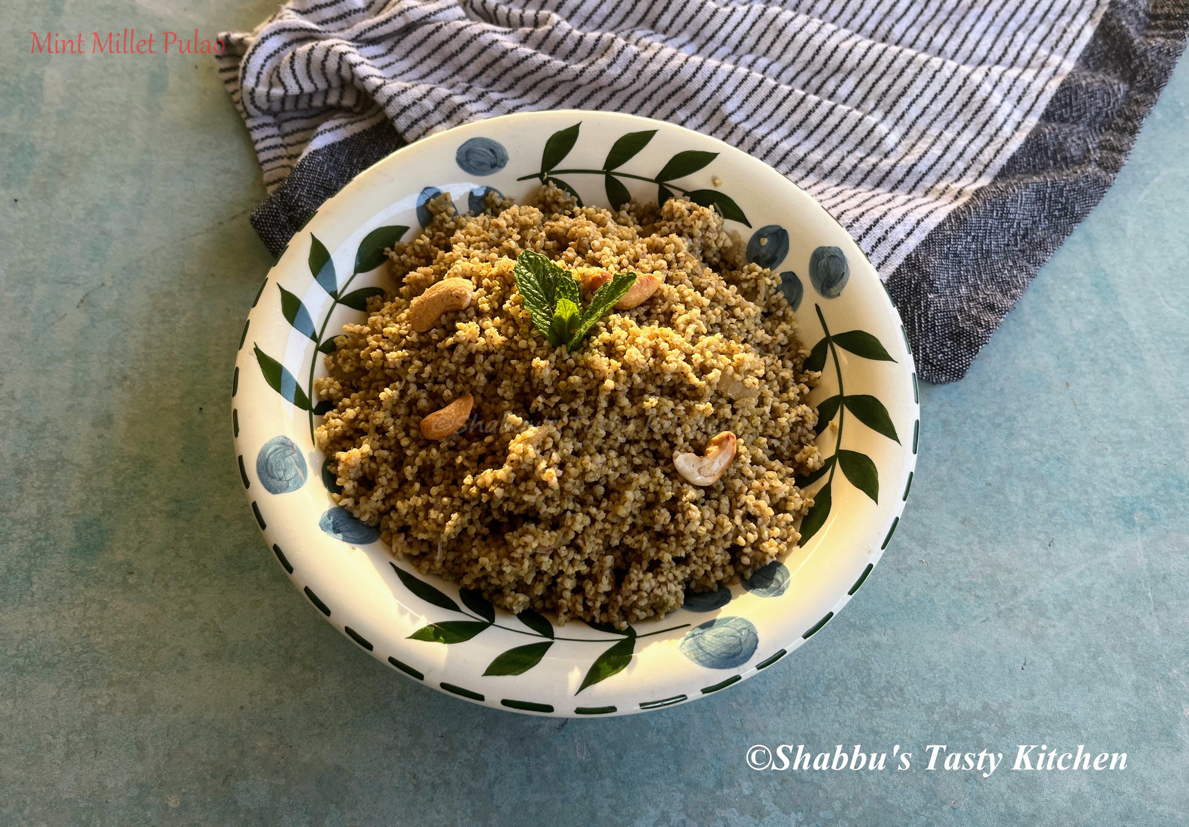 little-millet-mint-rice-mint-millet-pulao