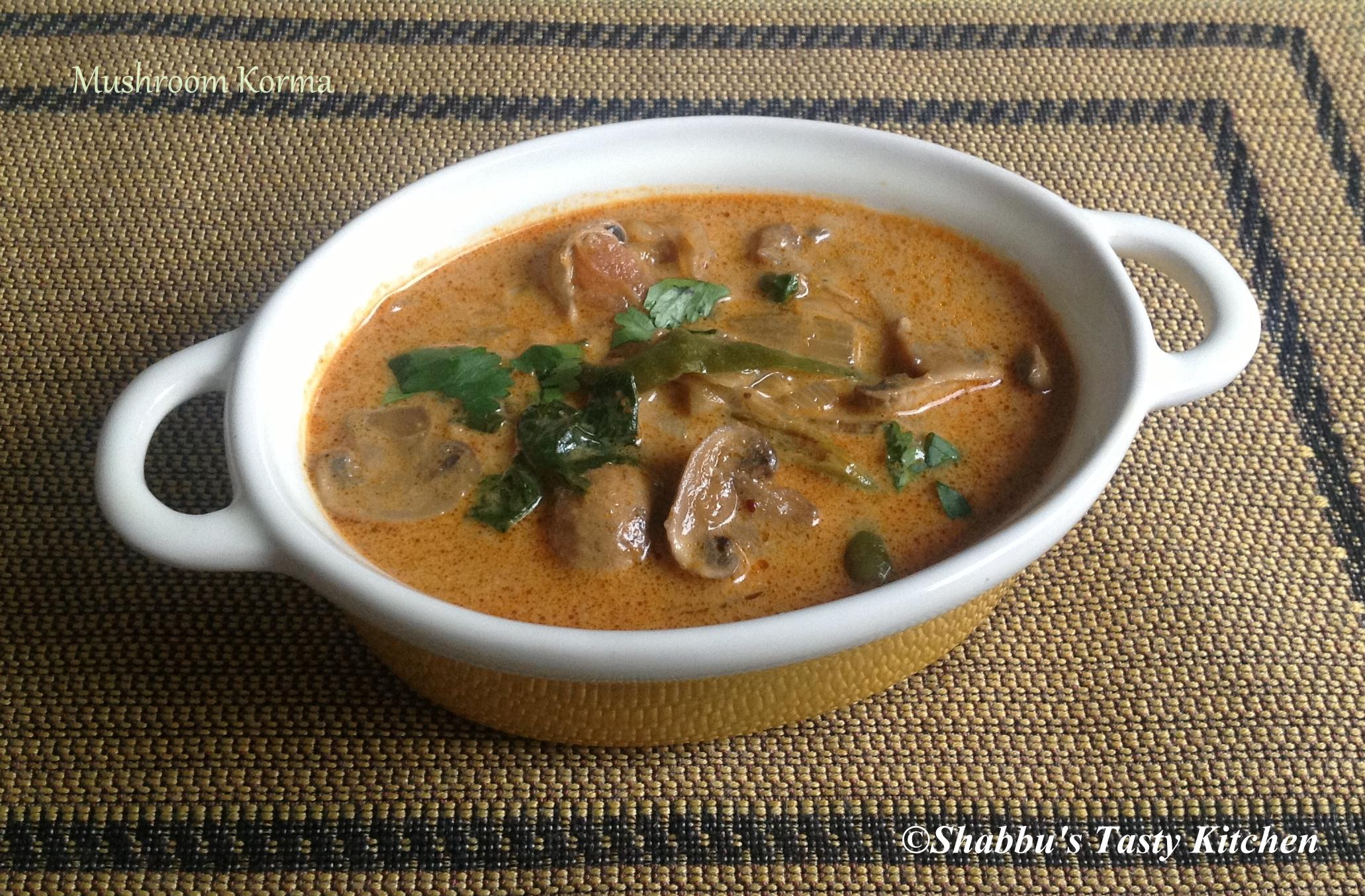 mushroom-korma-kurma