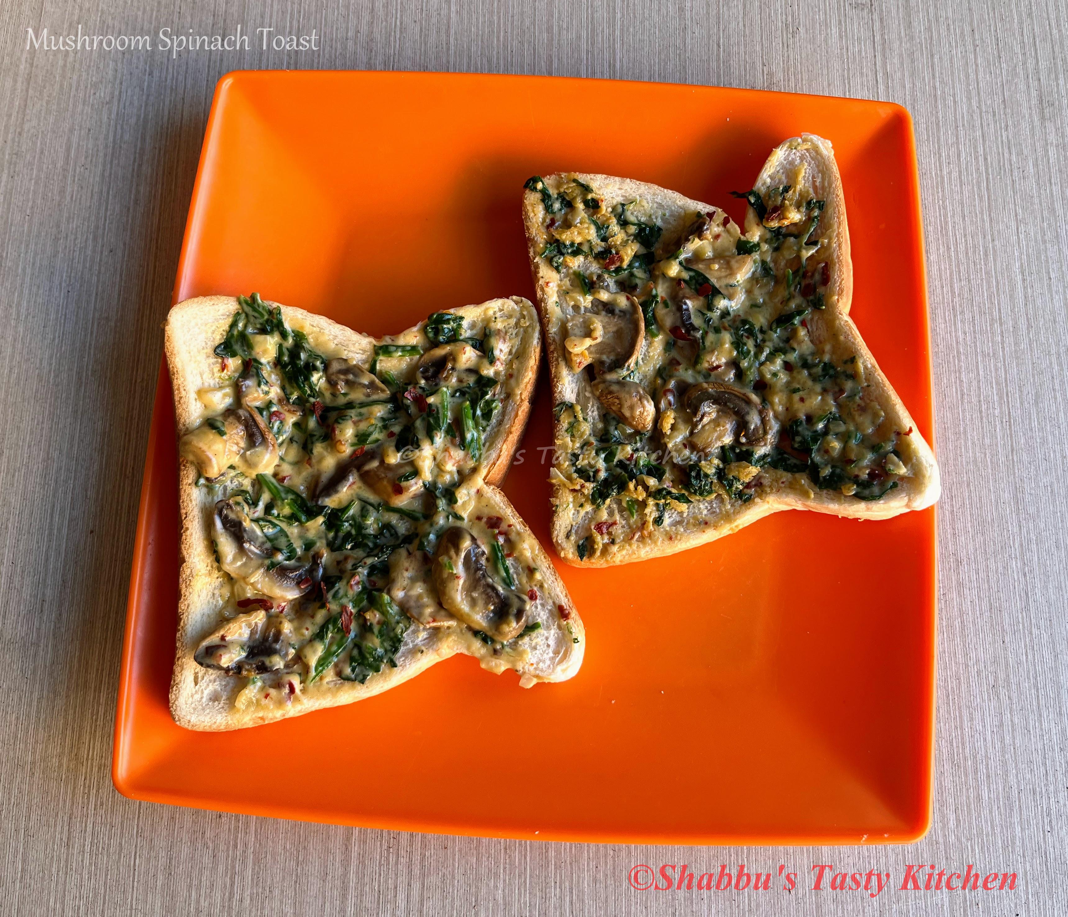 mushroom-spinach-toast
