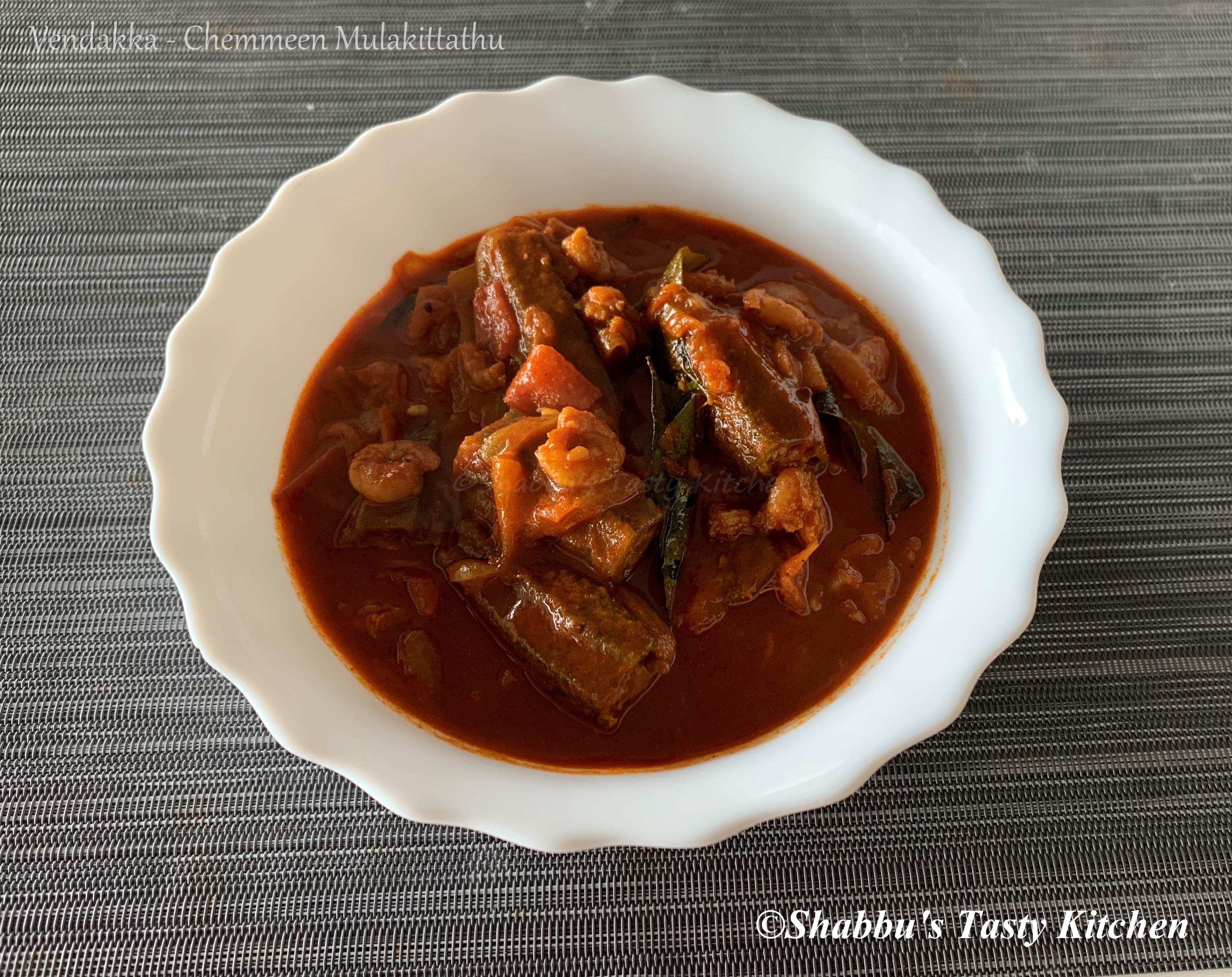 okra-prawns-vendakka-chemmeen-mulakittathu