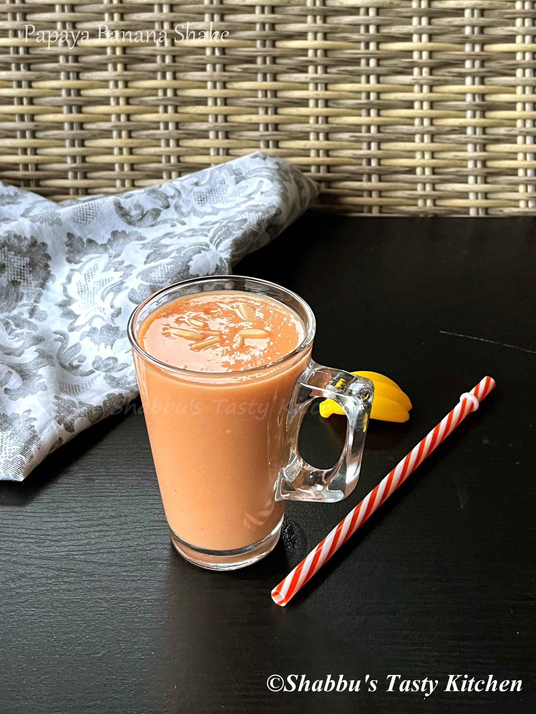 papaya-banana-milkshake