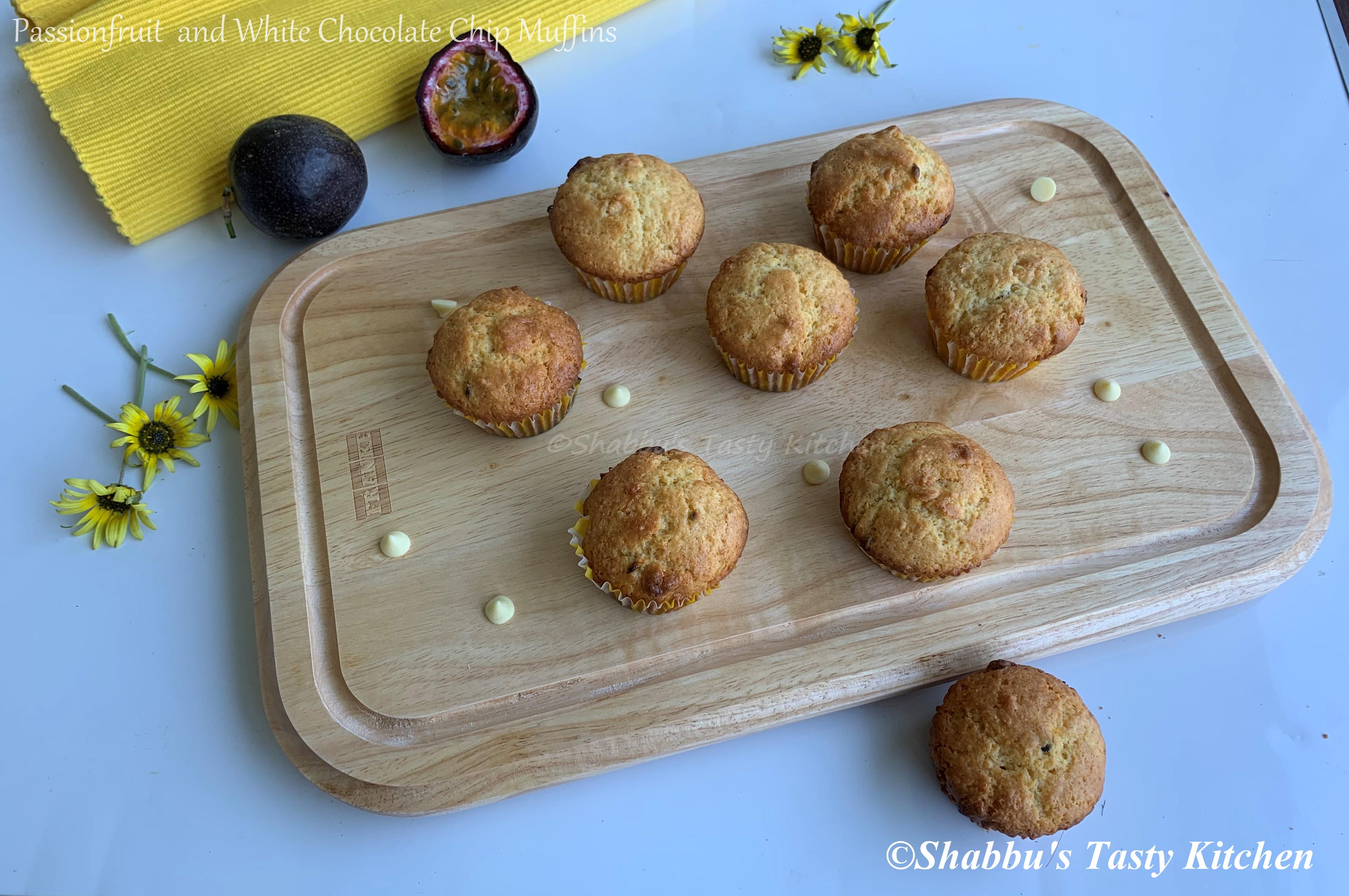 passionfruit-and-white-chocolate-chip-muffins