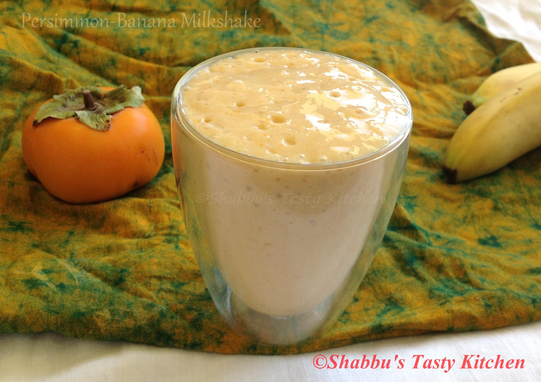 persimmon-banana-milkshake