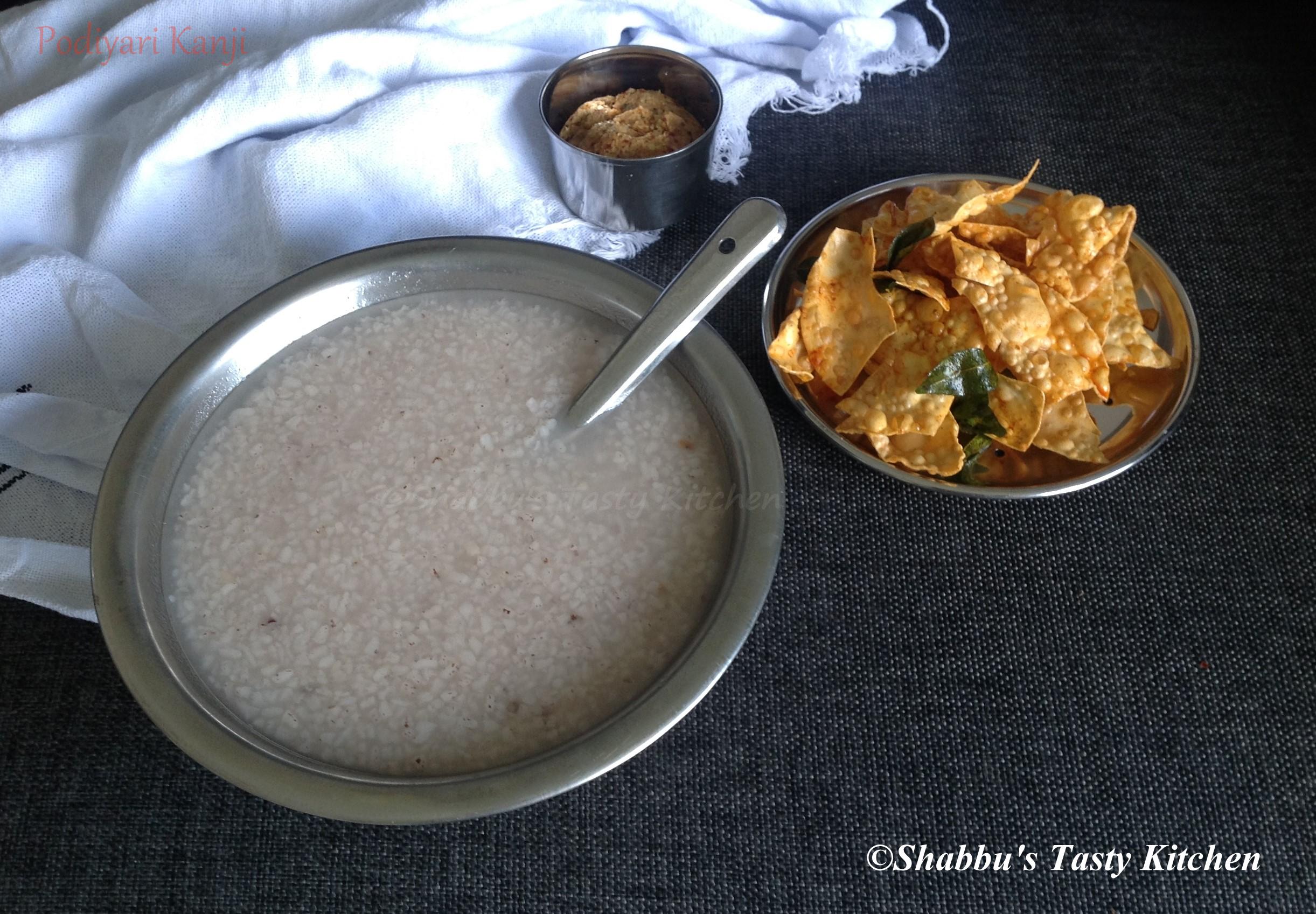 podiyari-kanjiyum-mulaku-pappadavum-broken-red-rice-gruel-with-chilli-pappadam