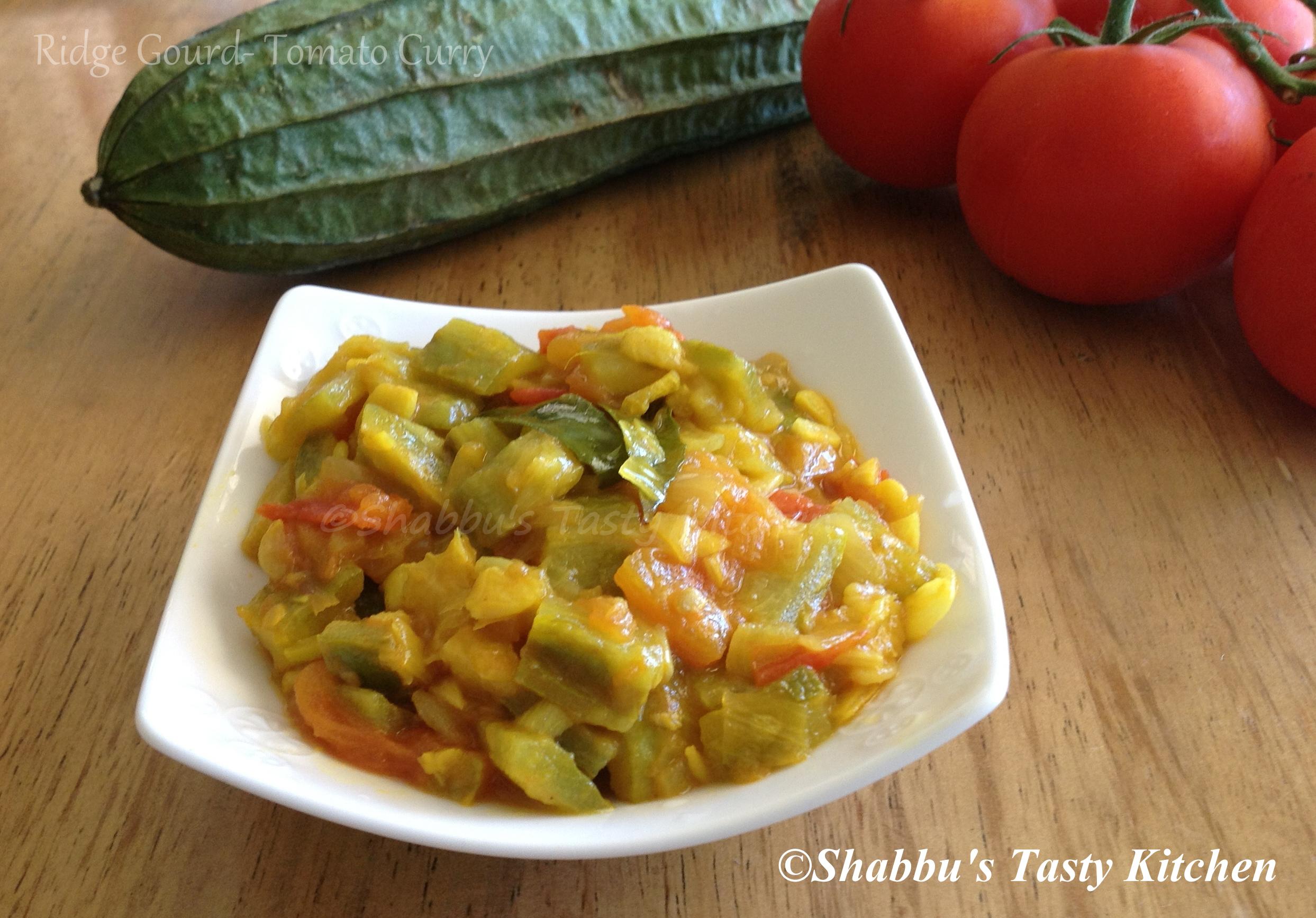 ridge-gourd-tomato-curry-peechinga